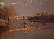 Thomas Eakins Max Schmitt a l'aviron oil